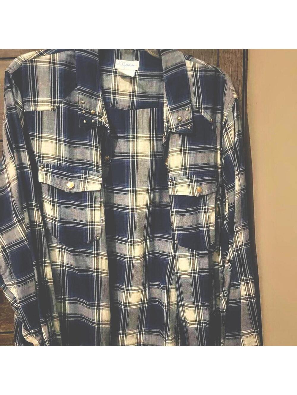 Women's Blue and Navy Shirt